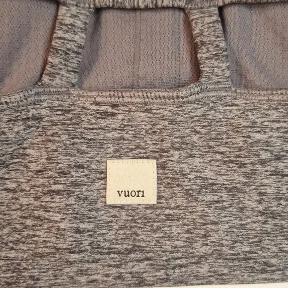 #146 Vuori Long Line Elevation Bra S Heather Gray T1305 - Picture 5 of 6